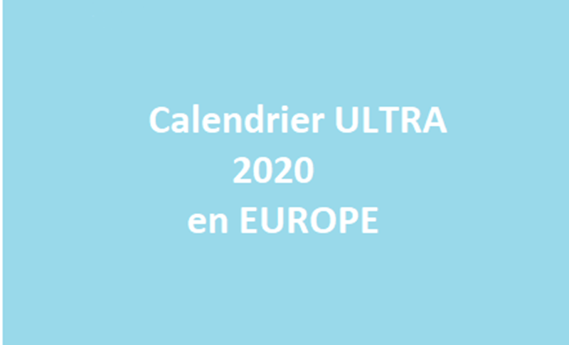 Calendrier des couses ultra 2020